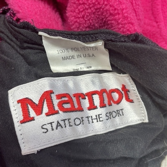 Marmot Fleece Sweatshirt Jacket Pullover Side Zipper Pink Size 10 - Picture 9 of 9